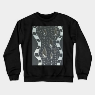 Rain panel in black and grey Crewneck Sweatshirt